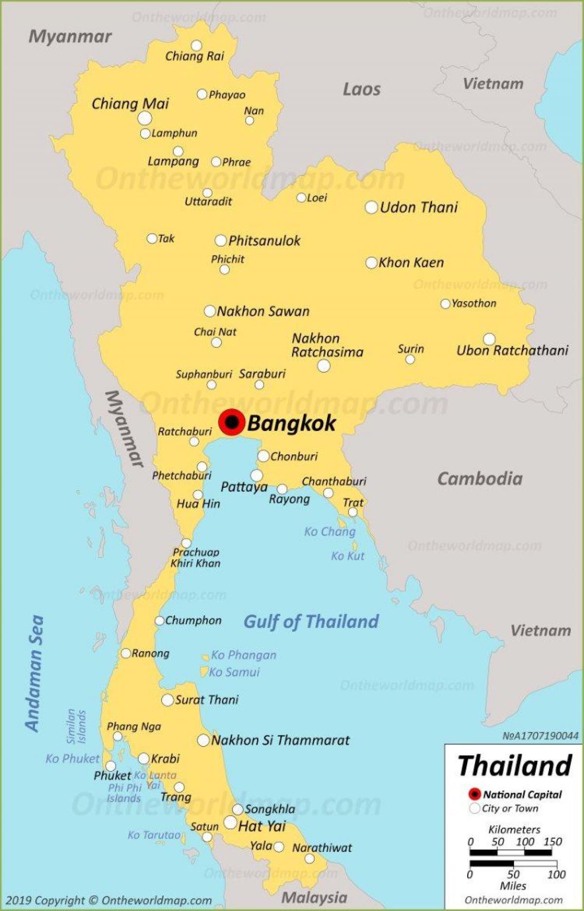 Mappa della capitale della Thailandia